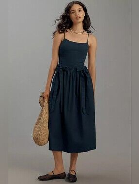 Damson Madder Penelope Navy Midi Dress EU Size 10/ US Size 6